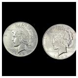 [2 Coins] 1927 Silver Peace Dollar