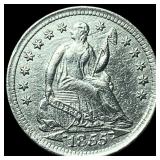 1855 Silver Half Dime CLOSELY UNCIRCULATED