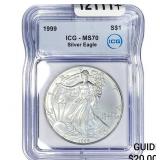 1999 Silver Eagle ICG MS70