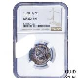 1828 Classic Head Half Cent NGC MS62 BN