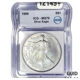 1999 Silver Eagle ICG MS70