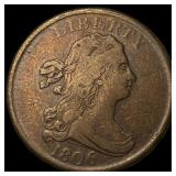 1806 Draped Bust Half Cent NEARLY UNCIRCULATED