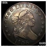1806 Draped Bust Half Dollar NEARLY UNCIRCULATED+