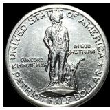 1925 Silver Lexington-Concord Half Dollar UNCIRCUL