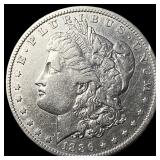 1886 Silver Morgan Dollar NEARLY UNCIRCULATED