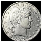1901 Silver Barber Half Dollar UNCIRCULATED