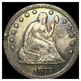 1877 Seated Liberty Quarter NEARLY UNCIRCULATED