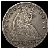 1854-O Silver Half Dollar CLOSELY UNCIRCULATED