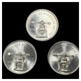 [3] 1980 Mexico 1oz Silver Onza Lot