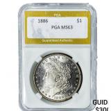 1886 Morgan Silver Dollar PGA MS63