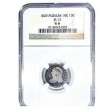 1829 Capped Bust Dime NGC G6 Medium 10C JR-12