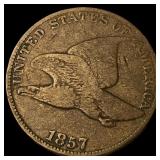 1857 Copper-Nickel Flying Eagle Cent LIGHTLY CIRCU
