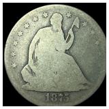 1875-S Silver Half Dollar NICELY CIRCULATED