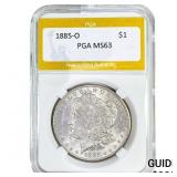 1885-O Morgan Silver Dollar PGA MS63