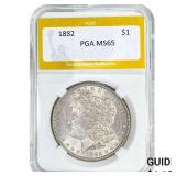 1882 Morgan Silver Dollar PGA MS65