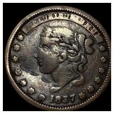 1837 Hard Times Token "Not One Cent" HT-9. LIGHT