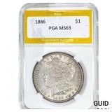 1886 Morgan Silver Dollar PGA MS63
