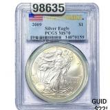 2009 Silver Eagle PCGS MS70