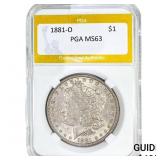 1881-O Morgan Silver Dollar PGA MS63