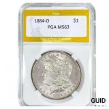 1884-O Morgan Silver Dollar PGA MS63