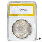 1882-CC Morgan Silver Dollar PGA MS66