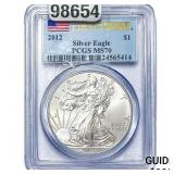 2012 Silver Eagle PCGS MS70