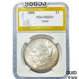 1886 Morgan Silver Dollar PGA MS63+