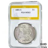 1881-S Morgan Silver Dollar PGA MS63