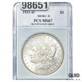 1921-D Morgan Silver Dollar PCS MS67