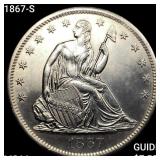1867-S Seated Liberty Half Dollar CHOICE BU