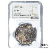 1882-S Morgan Silver Dollar NGC MS64