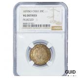 1870-SO Chile Silver 20 Centavos NGC VG Details
