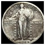 1918-D Silver Standing Liberty Quarter NEARLY UNCI