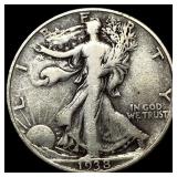 1938-D Silver Walking Liberty Half Dollar LIGHTLY
