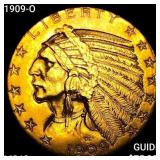 1909-O $5 Gold Half Eagle UNCIRCULATED