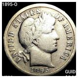 1895-O Barber Dime LIGHTLY CIRCULATED