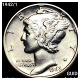 1942/1 Mercury Dime CHOICE BU