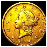 1849 Gold $1 Liberty Head Type 1 CHOICE AU