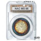 1883-O Morgan Silver Dollar NAC MS66