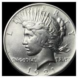 1921 Silver High Relief Peace Dollar  UNCIRCULATE