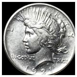 1921 Silver High Relief Peace Dollar  UNCIRCULATE