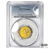1902-S $5 Gold Half Eagle PCGS MS62