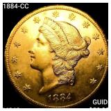 1884-CC $20 Gold Double Eagle UNCIRCULATED +