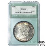 1883 Morgan Silver Dollar NTC MS65