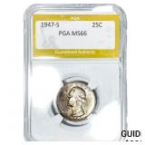 1947-S Washington Silver Quarter PGA MS66