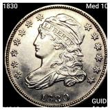 1830 Med 10c Capped Bust Dime CHOICE BU+