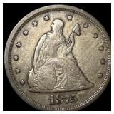 1875-S Silver Twenty Cents CLOSELY  UNCIRCULATED