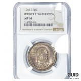 1946-S Booker T Half Dollar NGC MS66