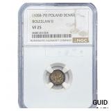 (1058-79) Poland Boleslaw II Silver Denar NGC VF25