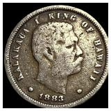 1883 Hawaii Silver One Dime LIGHTLY CIRCULATED